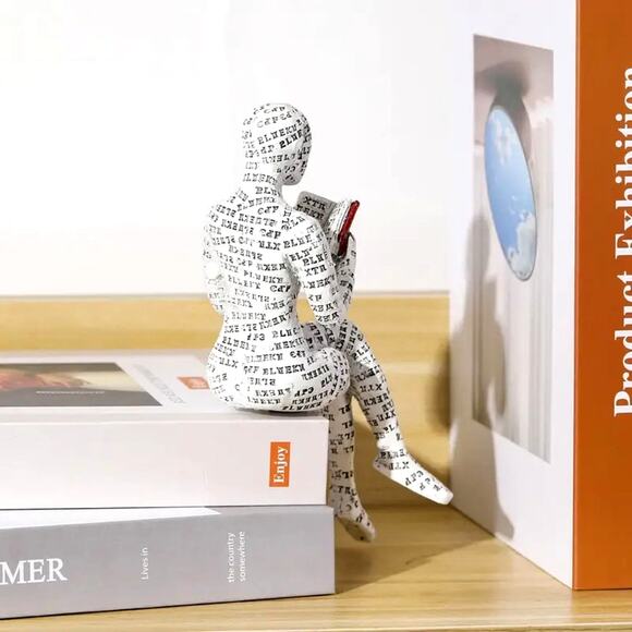 Reading Woman Sitting Up Figurine for Readers or Writers - Picture 5 of 10